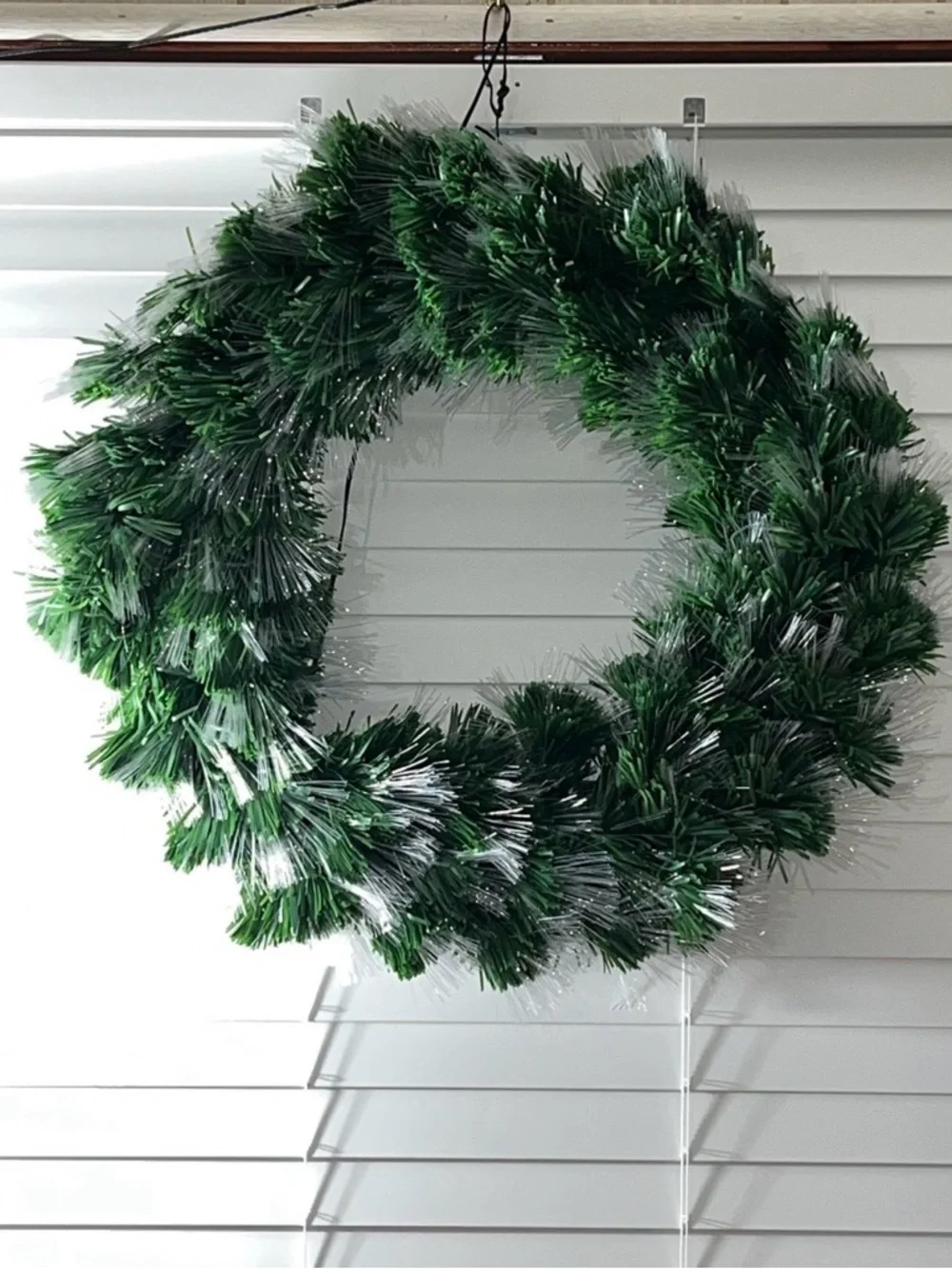 Festive Fiber Optic Holiday Wreath - Green